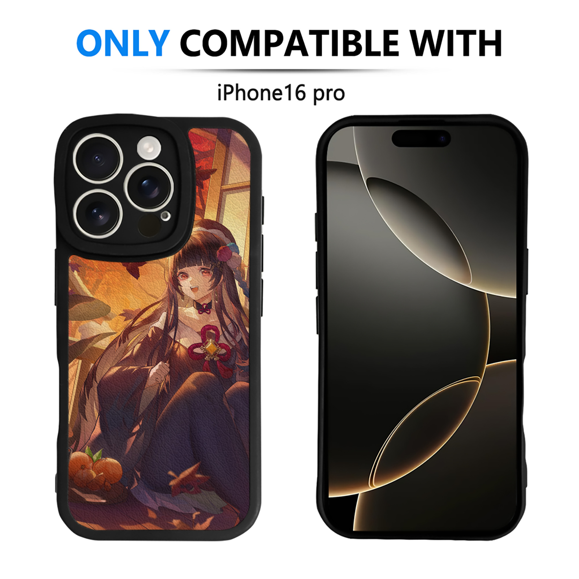 げんし神 genshin 【iPhone 16シリーズ対応】シリコンスマホケース（レザー調） 材質：シリコン